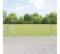 Fence Post Galvanised Steel Silver 25 x 0.6 m Heavy Duty 50mm Mesh Support Posts