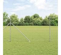 Fence Post Galvanized Steel 25 x 1.5 m Rectangular Garden Spike 26pcs Heavy-Duty