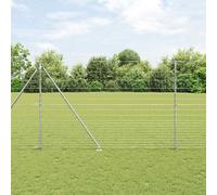 Fence Post Galvanized Steel 2500x160cm Rectangular Outdoor 25x1.6m Weatherproof