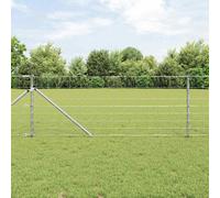 Fence Post Galvanized Steel 5000 x 80 cm Rectangular Spike Set Heavy-Duty 26pcs