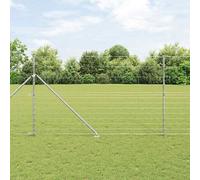 Fence Post Galvanized Steel 5000x150 cm Rectangular Spike Set Heavy Duty Outdoor
