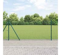 Fence Post Garden Green Steel PVC 25 x 0.8m Mesh 16x16mm Weatherproof 52pcs Set