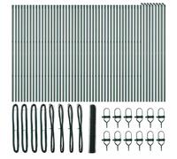 Garden Fence 1.4x100m Green Galvanised Steel Hexagon Mesh Roll 5Pack Outdoor Kit