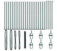 Fence Post Garden Terrace Barrier Outdoor Posts Steel Security Fencing vidaXL