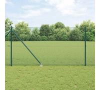 Fence Post Green 1.2m x 50m Steel PVC 12x12mm Mesh Garden Boundary Durable Fence