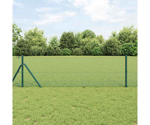 Fence Post Green 10x0.8m Steel PVC Vertical Garden Boundary 12x12mm Mesh Strong