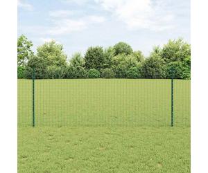 Fence Post Green 140cm Steel Painted Cylindrical Outdoor Support 11pcs Durable