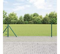 vidaXL Fence Post Green 50 x 0.4 m (36 mm mesh) Steel and PVC