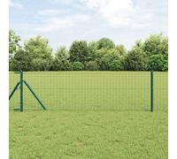 Fence Post Green 3.2x3.2x120cm Powder-Coated Galvanized Steel 52pcs Garden Pack