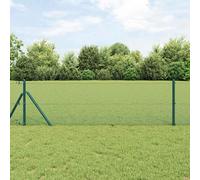 Fence Post Green 50 x 0.5 m Steel & PVC 12x12 mm Mesh Heavy-Duty Garden Barrier