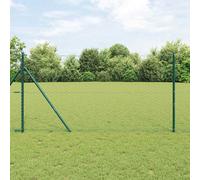 Fence Post Green Steel & PVC 10 x 1.2 m 50mm Mesh Durable Garden Barrier Secure
