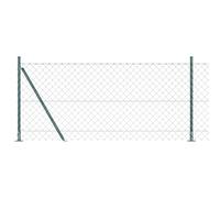 Fence Post Green Steel PVC 10x0.8m 60x60mm Mesh Garden Panel Set Outdoor Durable