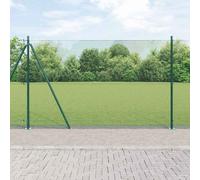 Fence Post Green Steel PVC 50 x 1.4m 12x12mm Mesh Garden Boundary Weatherproofed