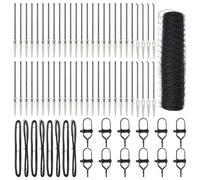 Fence Post Grey 100 x 0.5 m Steel PVC 50 mm Mesh Garden Boundary Post Durable UK