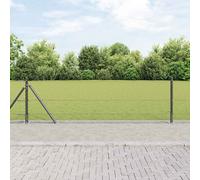 Fence Post Grey Steel PVC 100 x 0.6 m 13mm Mesh Garden Outdoor Durable Anti-Rust