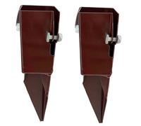 Fence Post Holder Support Drive in Post Repair Spike 75mm x 75mm Garden Yard 2PK