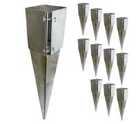 Fence Post Holder Support Drive in Spike Galvanised 100 x 100 x 750mm 12PK