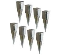 Fence Post Holder Support Drive in Spike Galvanised 100 x 100 x 750mm 8PK