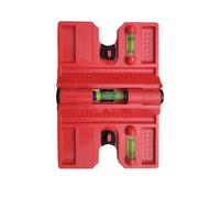 Fence Post Level - Magnetic Adjustable Leveler | Folding Level with Elastic Loop and 3 Vials | for Plumber Post Beam Hands-Free Work Construction Building Carpentry Carbon Steel