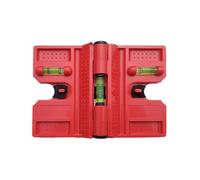 Fence Post Leveler - Adjustable Magnetic Spirit Level Foldable Tool with Elastic Loop and 3 Bubbles Alignment Device for Plumbers Post Beam Work Hands-Free Building