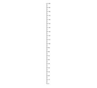 Fence Post Mix Foam Height Indicator Ruler Height Measurement Sticker for Wall Ruler On A Sticker Roll Children Adult Measurement Rod Growth Chart Wall Labels Rigid (White, 60X45CM)