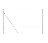 Fence Post Other Steel Garden Barrier Terrace Outdoor Fencing Rail for vidaXL