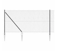 Fence Post Outdoor Garden Terrace Barrier Metal Modern Style Divider vidaXL