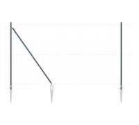 Fence Post Powder-coated Galvanised Steel Garden Barrier Modern Fencing vidaXL