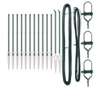 Fence Post Powder-coated Galvanised Steel Garden Barrier Modern Fencing vidaXL