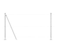 Fence Post Powder-coated Galvanised Steel Garden Barrier Modern Fencing vidaXL