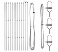 Fence Posts Height Adjustable Manual Galvanised steel Outdoor Fence Post vidaXL