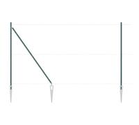 Fence Post Powder-coated Galvanised Steel Garden Barrier Modern Fencing vidaXL