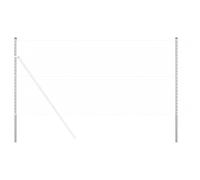 Fence Post Powder-coated steel Garden Terrace Outdoor Accessory Barrier vidaXL