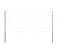vidaXL Fence Post 12 pcs Silver 100 cm Powder-coated steel