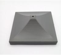 Fence Post Protection Caps - Light Grey Pack Of 4- Fits 75 X 75 mm Wooden Posts (3 X 3)