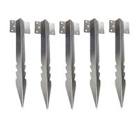 Fence Post Repair Kit 5PCS Fixing Peg Timber Heavy Duty Sleeper Stakes Metal Landscape Edging for Driveway Garden Planter Raised for Repair