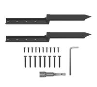 Fence Post Repair Kit - Fence Post Repair Kit, Thickened Fast, Easy Metal Spikes Replacement Heavy Duty Metal Nails, Supports, Fixed Anchor Ground Nails For Fence Protection