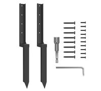 Fence Post Repair Kit - Ground Spike Support, Thickened Heavy Metal Repair Tool, Quick Easy Installation for Leaning Fence Posts and Weak Bases | Lawn Protection Solution for Garden Yard Boundary Fenc