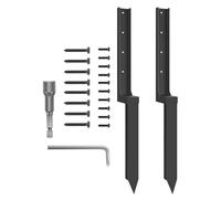 Fence Post Repair Kit | Heavy Duty Ground Support Menders Set | Reusable Fence Post Spikes For Repairing Leaning Or Broken Posts | Easy To Install Fences Posts Anchors for Garden Backyard Landscape