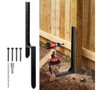 Fence Post Repair Kit, Heavy Duty Steel Fence Post Anchor Ground Spike for Repair Tilted, Broken Wood Fence Post (Double Legs - Set 1)