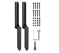 Fence Post Repair Kit,Heavy Duty Steel Fence Post Anchor Ground Spike ,Quick Fix Broken/Leaning Wood Posts(2-Pack)