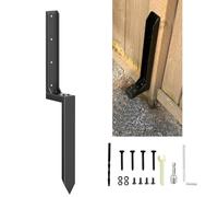 Fence Post Repair Kit Heavy Duty Steel Fence Post Repair Stakes 1 Pack, Ground Spike for Tilted/Broken Wood Fence Post or Mailbox (1)