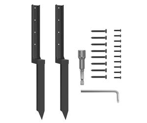 Fence Post Repair, Replacement Post Support, Reliable with Easy Feature, Heavy Duty Fence Mending Accessory, Industrial Iron with Pointed Build, Yard Protection for Leaning Timber