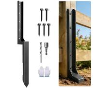 Fence Post Repair Stake with Serrated Edge Heavy Duty Steel 33.5 In,for Tilted or Broken Wooden Posts,Ground Spike Anchor,1 Pack