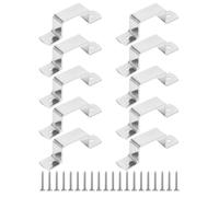 Fence Post Security Brackets, 10Pcs 80mm×20mm Fence Panel Clips 304 Stainless Steel Anti Rattle Bracket with Screws Post Clamp Bracket for Concrete or Wood Fences (Length 80mm, Height 30mm)