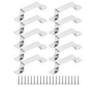 Fence Post Security Brackets, 10Pcs 80mm×20mm Fence Panel Clips 304 Stainless Steel Anti Rattle Bracket with Screws Post Clamp Bracket for Concrete or Wood Fences (Length 100mm, Height 20mm)