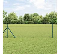 Fence Post Set Grey 50 x 0.8 m Steel 12pcs Weatherproof Yard Corrosion Posts