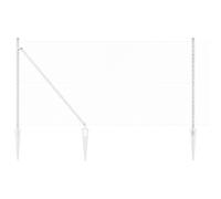 Fence Post Set Silver 10x1.2m Steel PVC with 40x40mm Mesh Modern Garden Privacy