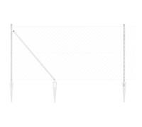 Fence Post Silver 10 x 1 m Steel PVC 60x60mm Mesh Garden Security Durable 7pcs.