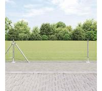 Fence Post Silver Made of Weather Resistant Steel 10 x 0.6 m with 16 x 16 mm Net, Powder Coated for Garden Fence, Decorative Garden Border, Outdoor Fence, Animal Barrier, Garden Gate